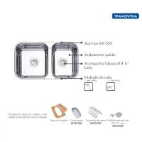 Cuba Tramontina Isis 2c 34 28 Bs Perfecta Em Aço Inox