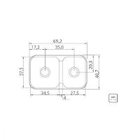 Cuba Tramontina Isis 2c 34 28 Bs Perfecta Em Aço Inox - 5