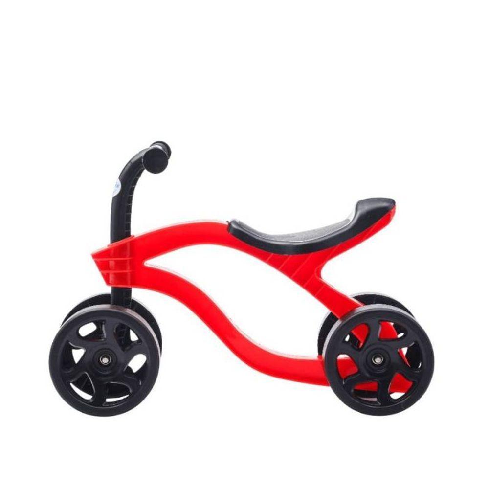 Bicicleta De Equilíbrio Vermelha Infantil Sem Pedal 4 Rodas - 2