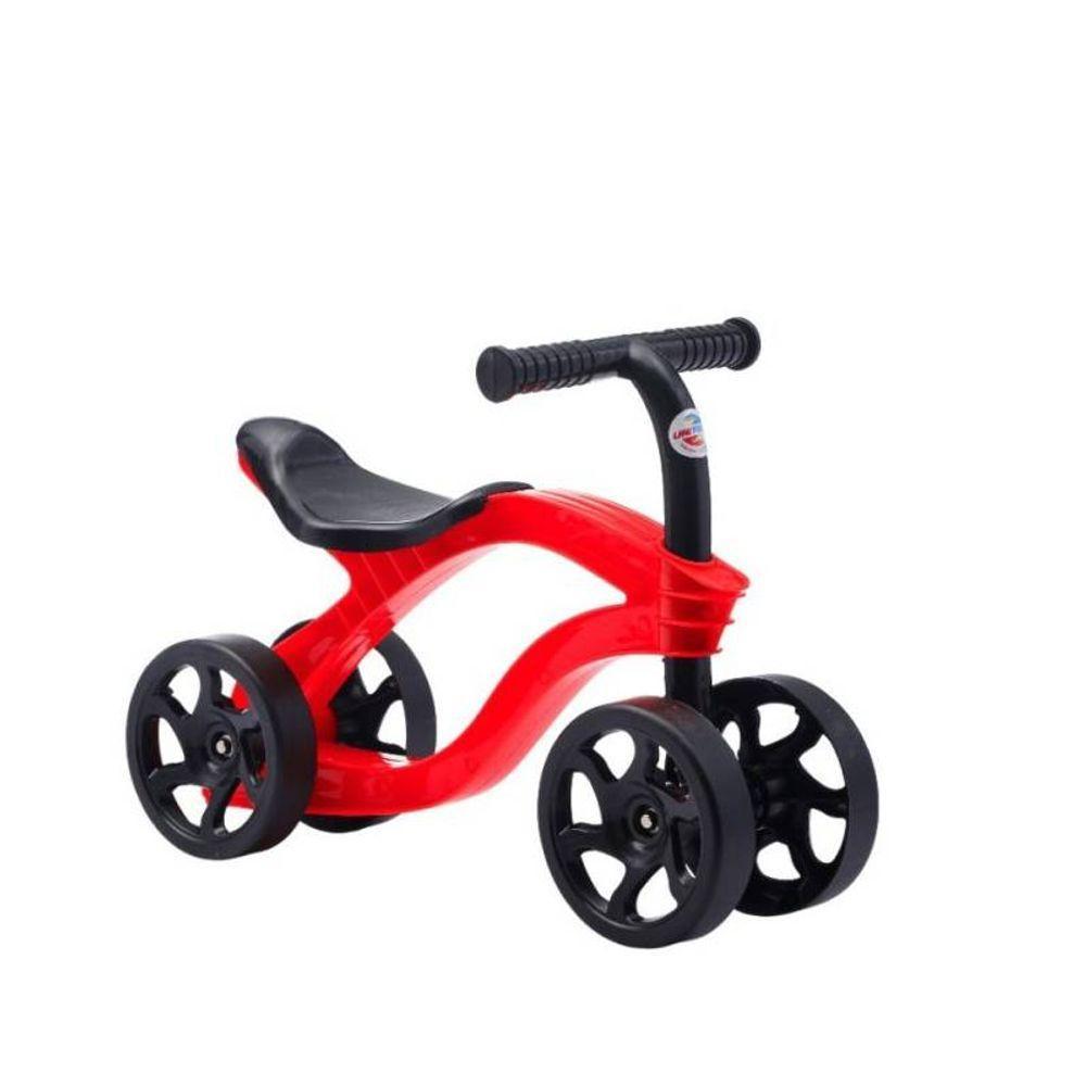 Bicicleta De Equilíbrio Vermelha Infantil Sem Pedal 4 Rodas - 3