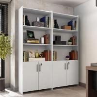 Armario Multiuso Para Escritório Duplo Com Chave Notável Móveis Branco - 1