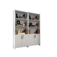 Armario Multiuso Para Escritório Duplo Com Chave Notável Móveis Branco - 4