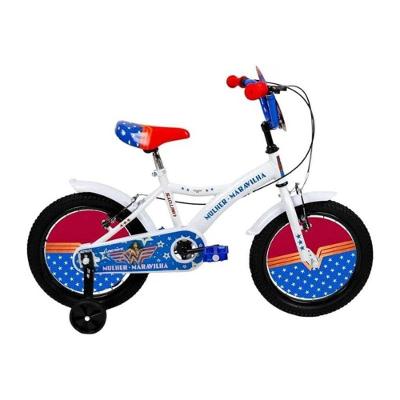 Bicicleta Infantil Mulher Maravilha Aro 16 Paralama Rodinhas