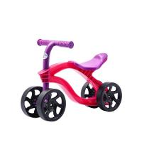 Bicicleta De Equilíbrio Rosa Infantil Sem Pedal Com 4 Rodas - 1