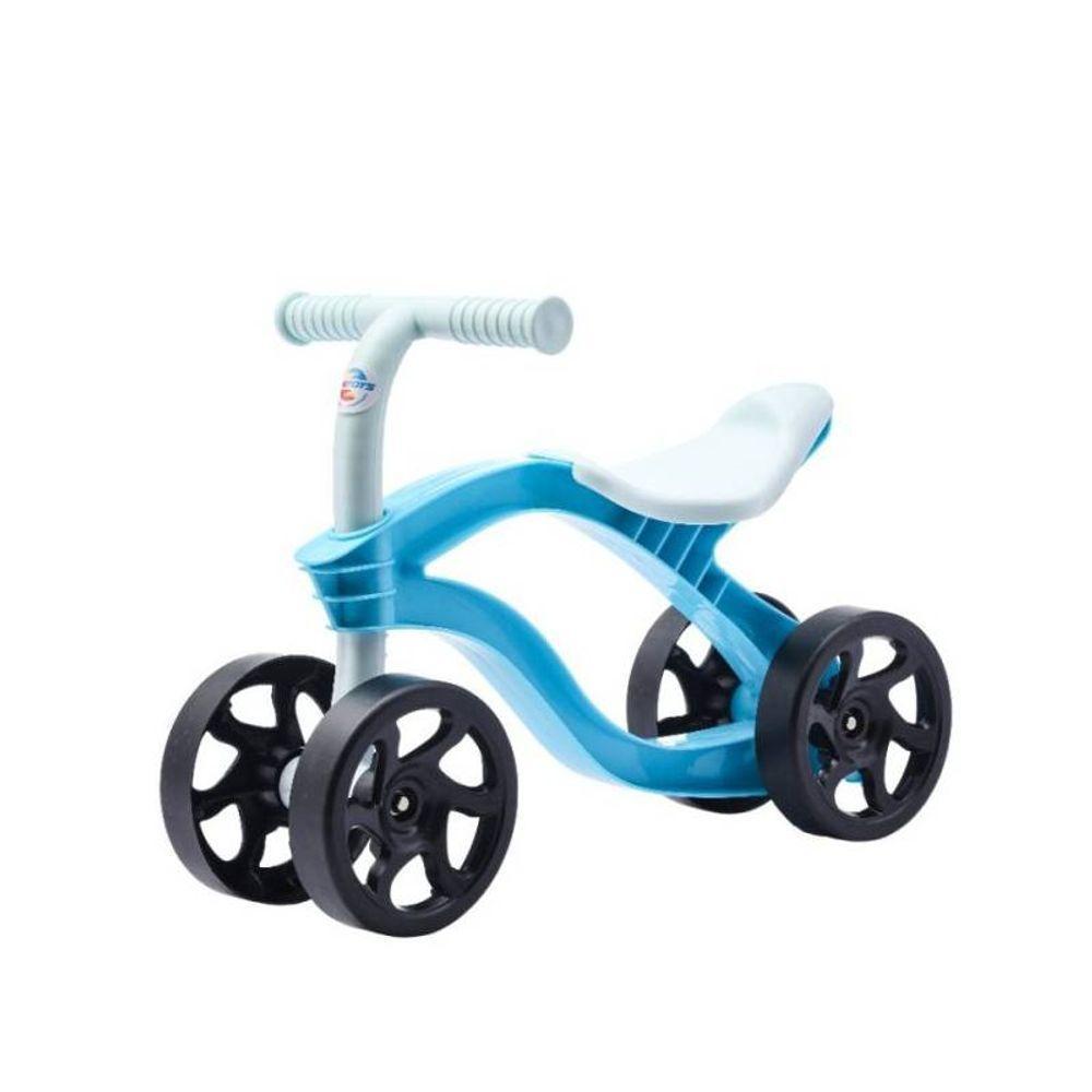 Bicicleta De Equilíbrio Azul Infantil Sem Pedal Com 4 Rodas - 1