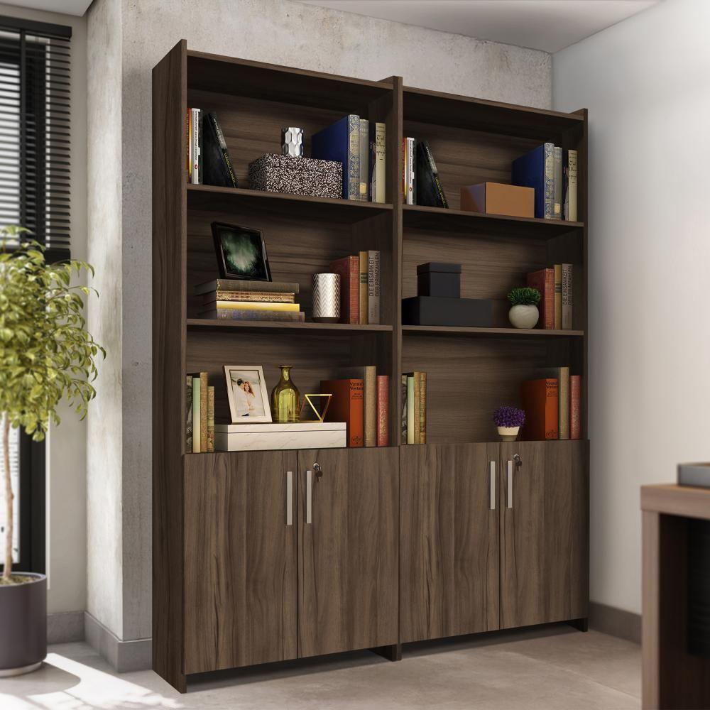 Armario Multiuso Para Escritório Duplo Com Chave Notável Móveis Nogal - 1