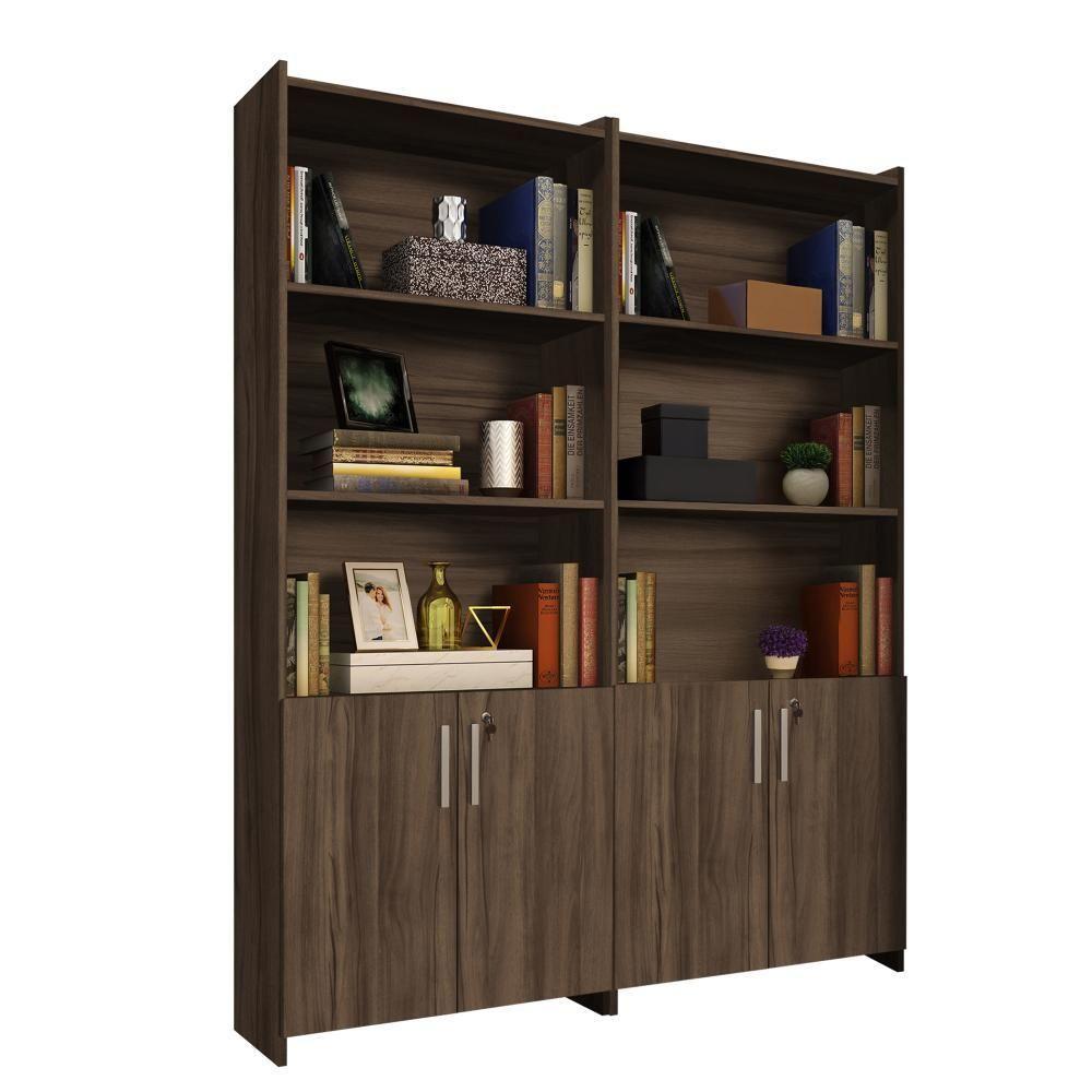 Armario Multiuso Para Escritório Duplo Com Chave Notável Móveis Nogal - 2