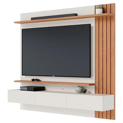 Painel Suspenso TV 70 Polegadas 180 Cm Juriti Colibri Off White Matte Freijo