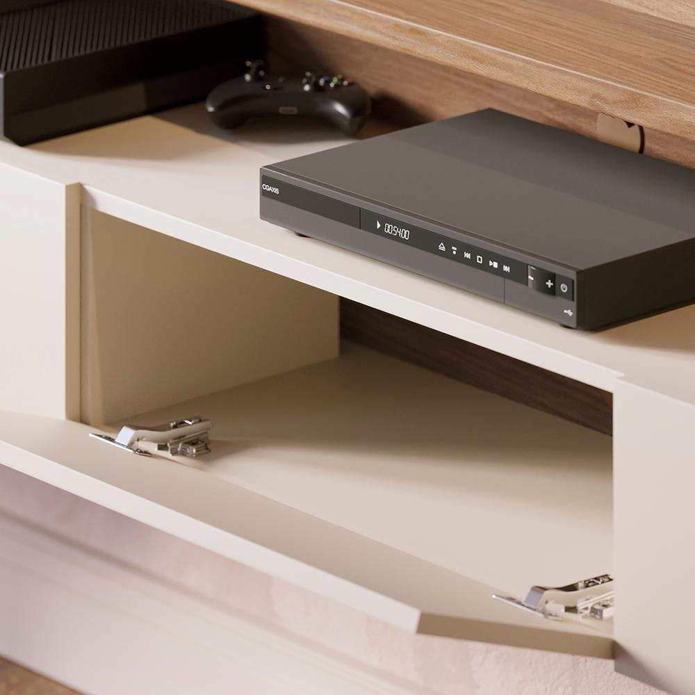 Painel Suspenso TV 70 Polegadas 180 Cm Juriti Colibri Amendoa Off White Matte - 8