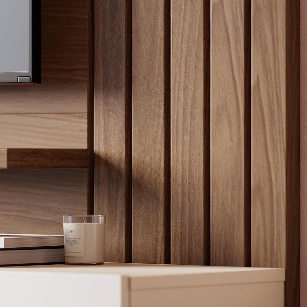 Painel Suspenso TV 70 Polegadas 180 Cm Juriti Colibri Amendoa Off White Matte - 9