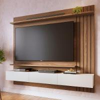 Painel Suspenso TV 70 Polegadas 180 Cm Juriti Colibri Amendoa Off White Matte - 2