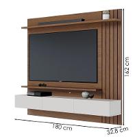 Painel Suspenso TV 70 Polegadas 180 Cm Juriti Colibri Amendoa Off White Matte - 3