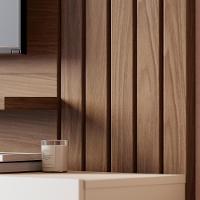 Painel Suspenso TV 70 Polegadas 180 Cm Juriti Colibri Amendoa Off White Matte - 9