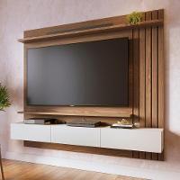 Painel Suspenso TV 70 Polegadas 180 Cm Juriti Colibri Amendoa Off White Matte - 10