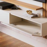 Painel Suspenso TV 65 Polegadas 150 Cm Juriti Colibri Off White Matte Freijo - 8