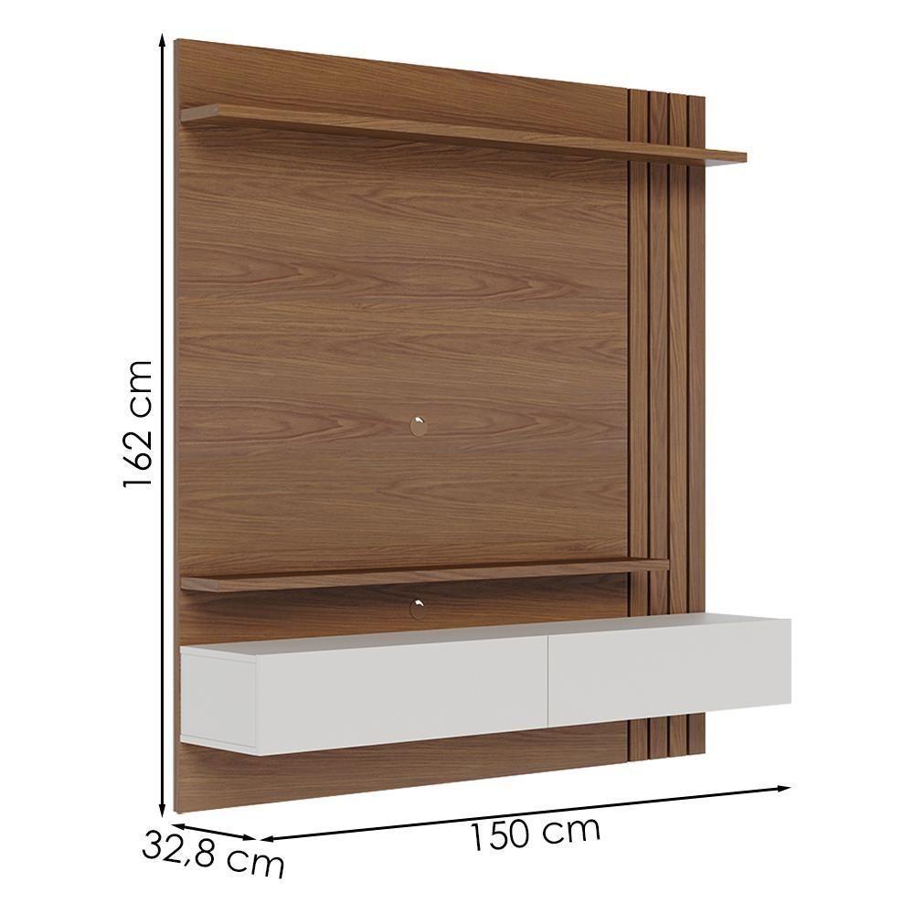 Painel Suspenso TV 65 Polegadas 150 Cm Juriti Colibri Amendoa Off White Matte - 3