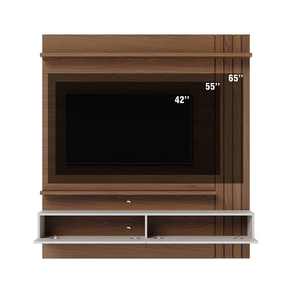 Painel Suspenso TV 65 Polegadas 150 Cm Juriti Colibri Amendoa Off White Matte - 7