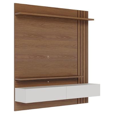 Painel Suspenso TV 65 Polegadas 150 Cm Juriti Colibri Amendoa Off White Matte