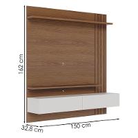 Painel Suspenso TV 65 Polegadas 150 Cm Juriti Colibri Amendoa Off White Matte - 3