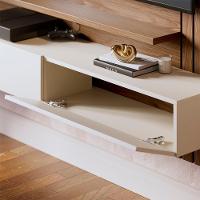 Painel Suspenso TV 65 Polegadas 150 Cm Juriti Colibri Amendoa Off White Matte - 8