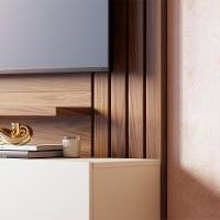 Painel Suspenso TV 65 Polegadas 150 Cm Juriti Colibri Amendoa Off White Matte - 9