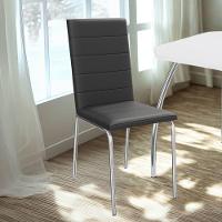 Kit 2 Cadeiras Cromada Sala Jantar 2C091CR Corino Kappesberg Preto - 6