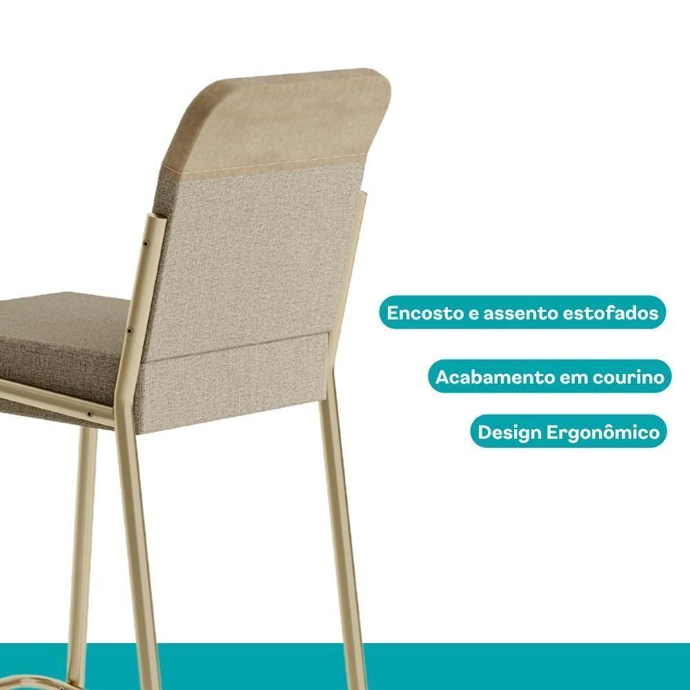Kit 2 Banquetas Altas Duo Carraro Bamboo E Dourado - 4