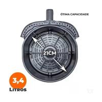 Fritadeira Elétrica Air Fryer Preta Com Cesto 3,4 Lts 110V - 5