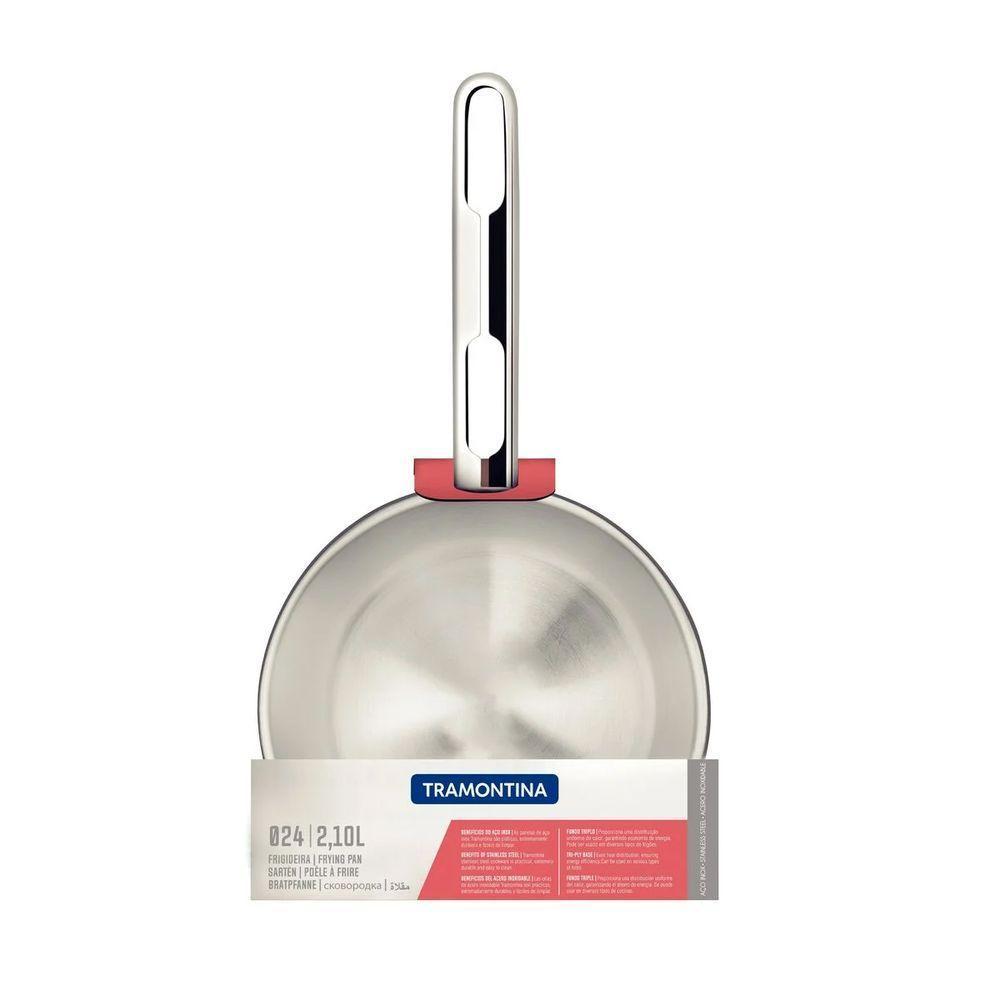 Frigideira Tramontina Allegra Em Aço Inox Com Fundo Triplo 24 Cm 2,1 L - 3