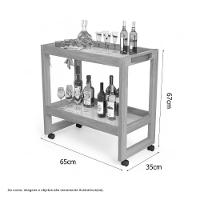 Adega Com Rodízios Orfeu Preto Sal Movelaria - 3