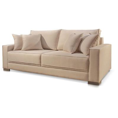 Sofá Marrocos 2 Lugares Suede Bege Médio 1,80m Confort