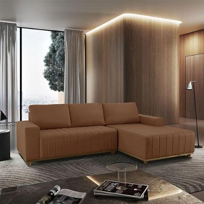 Sofá Boreal De 230cm B25 Chaise Lado Direito Meu Sofá Online B020 Veludo Terra