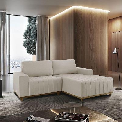 Sofá Boreal De 185cm B25 Chaise Lado Direito Meu Sofá Online A302 Linho Branco