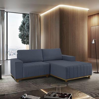 Sofá Boreal De 185cm B25 Chaise Lado Direito Meu Sofá Online A259 Linho Azul