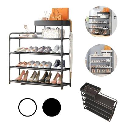 Sapateira Rack Estante Multiuso Com Cestinho 04 Prateleiras