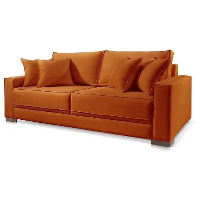Sofá Marrocos 2 Lugares Suede Terracota 1,80m Confort Sala