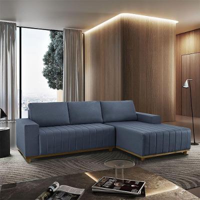 Sofá Boreal De 230cm B25 Chaise Lado Direito Meu Sofá Online A259 Linho Azul