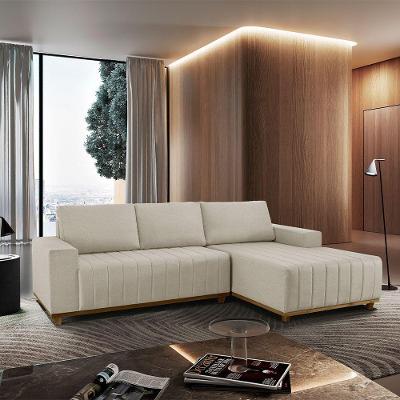 Sofá Boreal De 230cm B25 Chaise Lado Direito Meu Sofá Online A302 Linho Branco