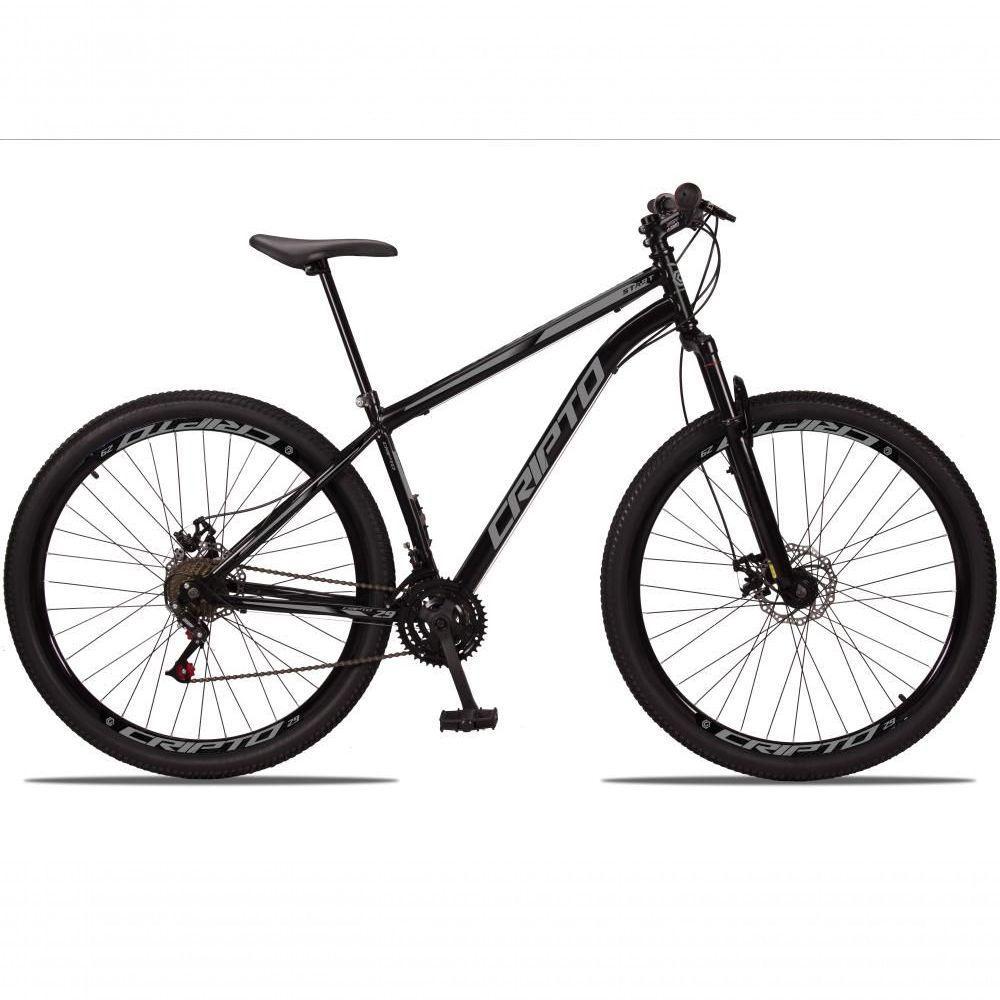 Bicicleta Aro 29 Aço Carbono 21V Cripto Freios A Disco Quadro 17 Preto Prata - 1