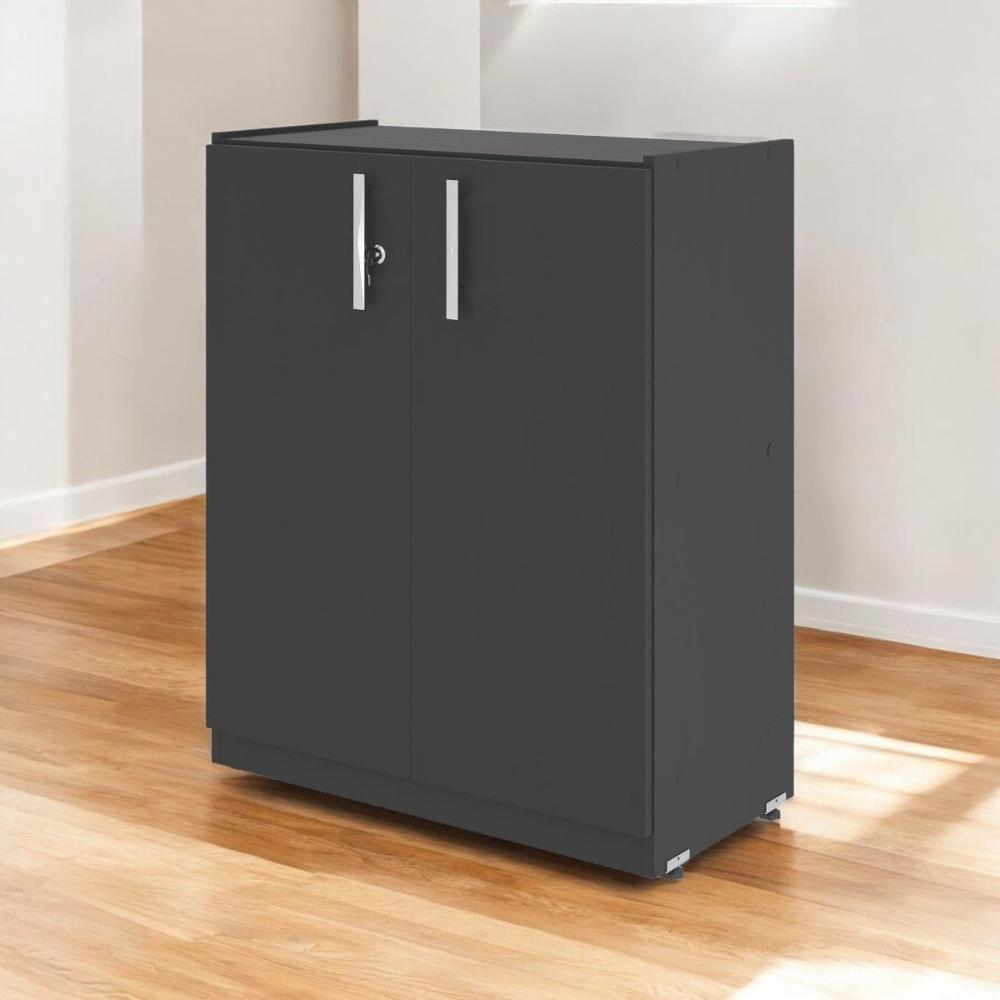 Armário Balcão 02 Portas Light Preto - 1