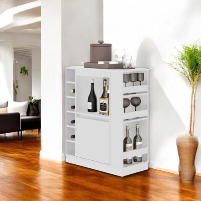Balcão Adega Dublin Com Prateleiras E Nichos Para Vinho Branco