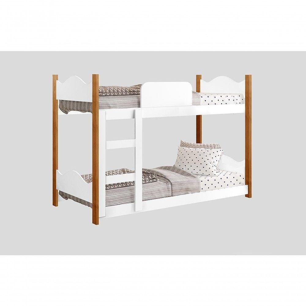 Beliche Infantil Encanto Branco Grenat Com Colchões - Gabrielli Móveis - 2