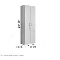 Organizador 02 Portas Com Prateleiras Delta Amêndoa-off White - Lukaliam - 2