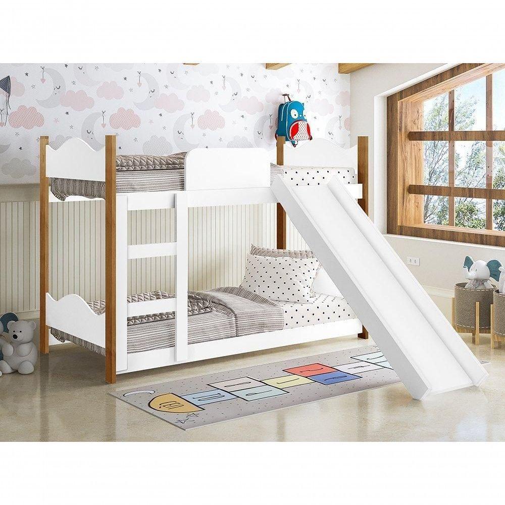 Beliche Infantil Encanto Branco Grenat Com Escorregador- Gabrielli Móveis - 1
