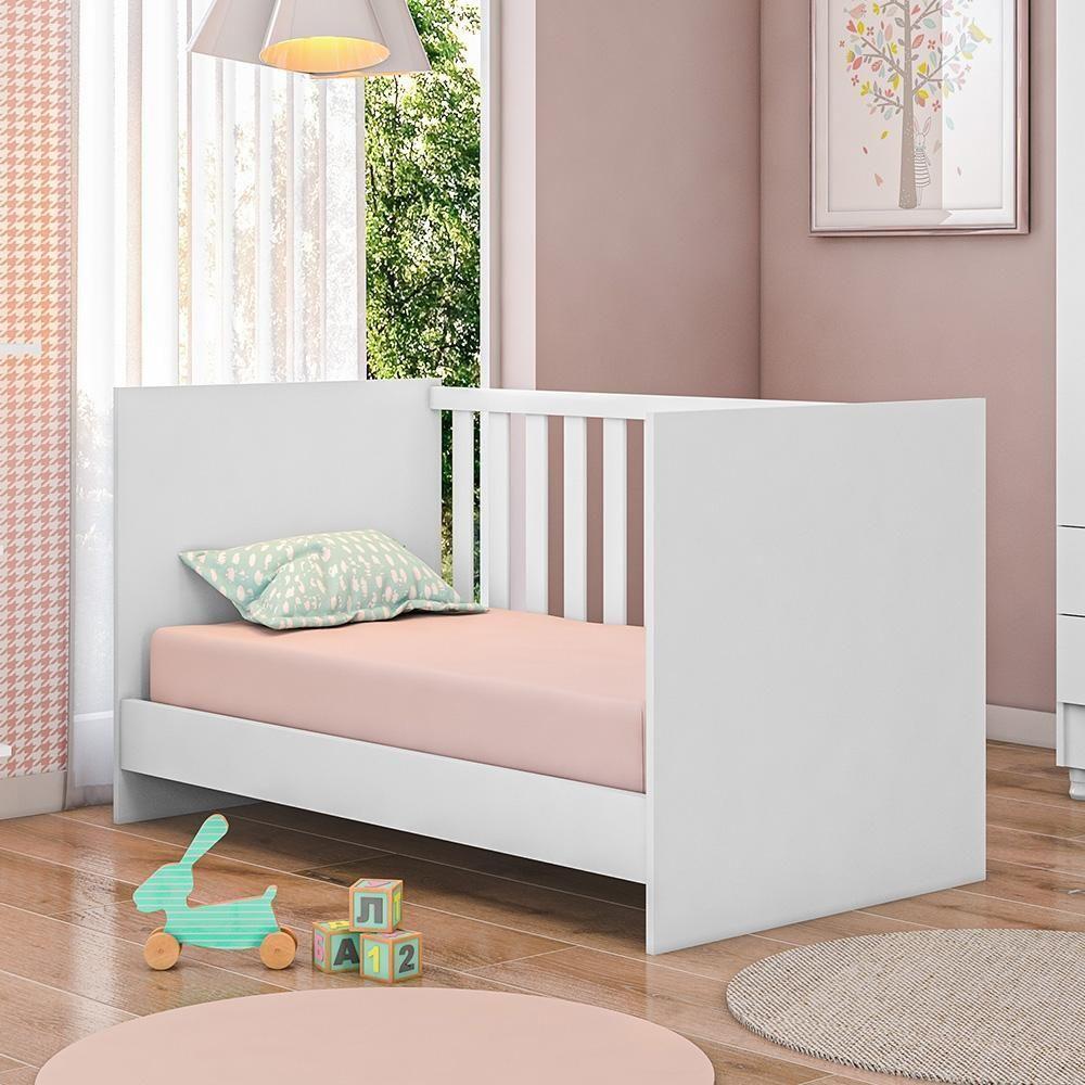 Berço Mini Cama Aurora Grades Laterias Branco - 2
