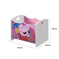Caixa Baú Organizadora De Brinquedos Infantil Mdf Peppa George Azul - 3