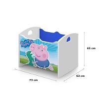 Caixa Baú Organizadora De Brinquedos Infantil Mdf Luna Rosa - 3