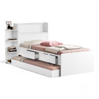 Cama Isa Solteiro Branco Com Auxiliar E 02 Colchões Cambel - 3