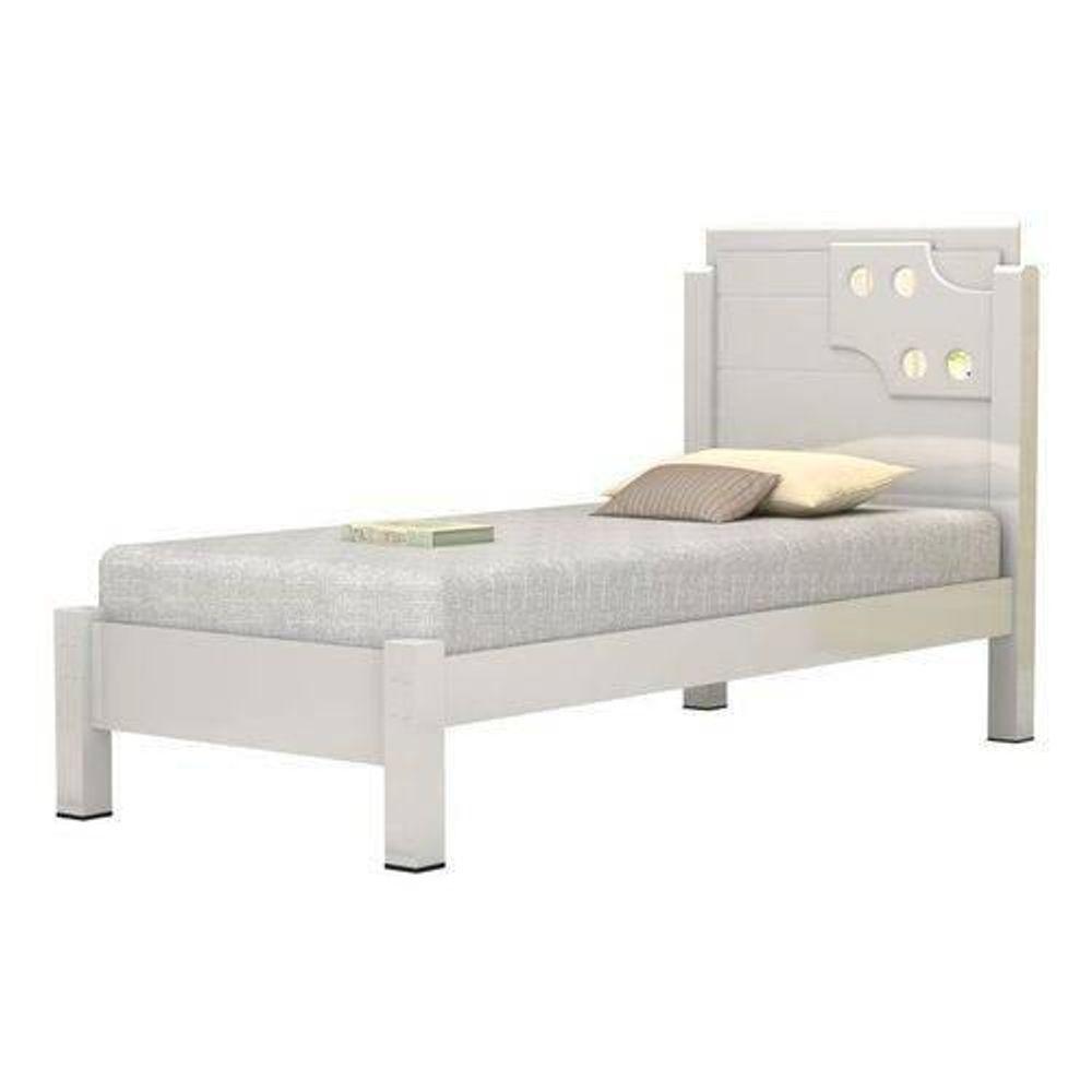 Cama De Solteiro Luíza 0,90 Branco - Vitamov 0260110 - 1
