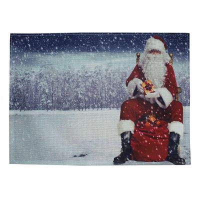 Jogo Americano Estampa Natalina Papai Noel 6 Peças